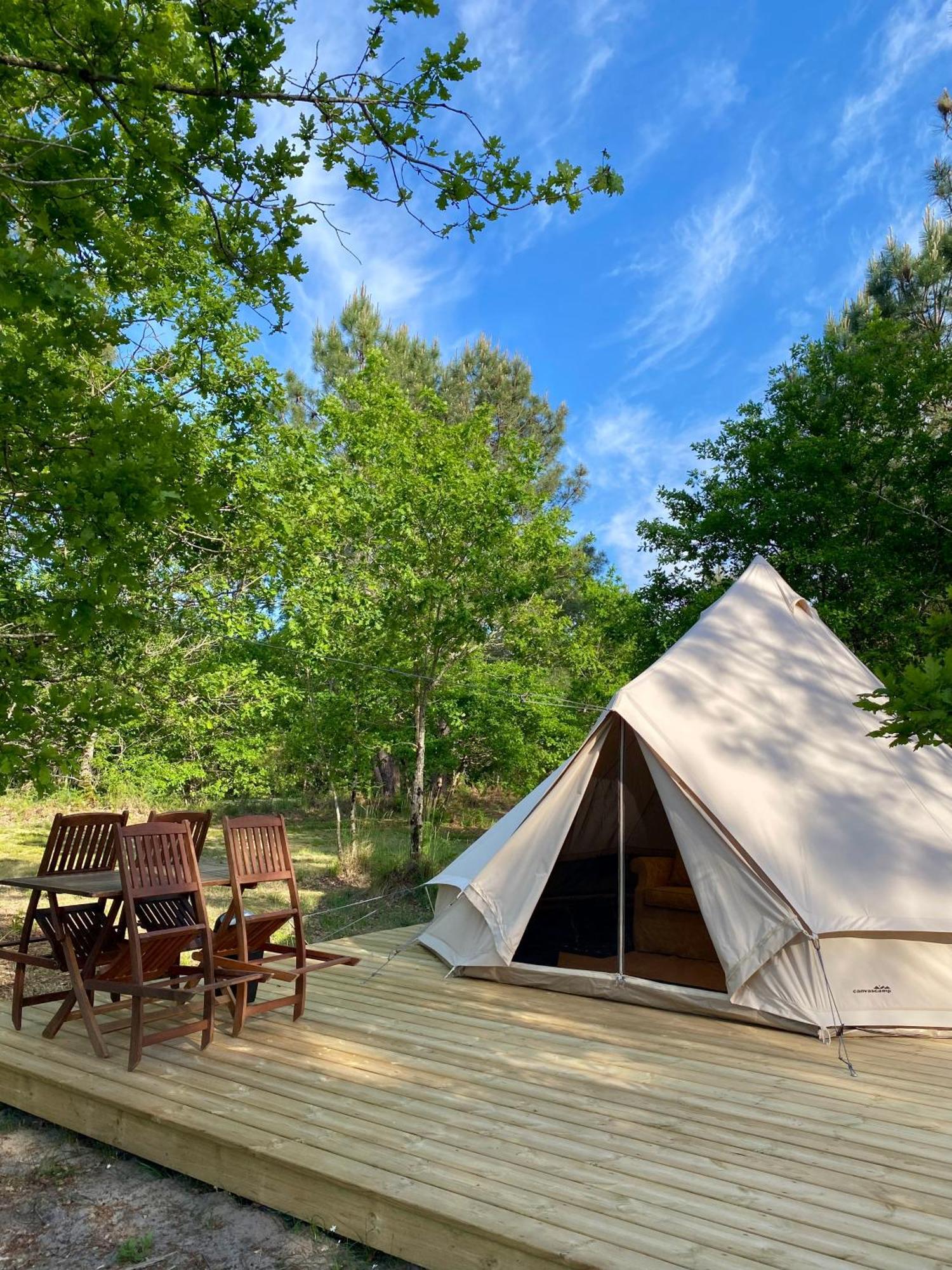 Camping La Kahute - Tente Lodge Au Coeur De La Foret Каркан Экстерьер фото